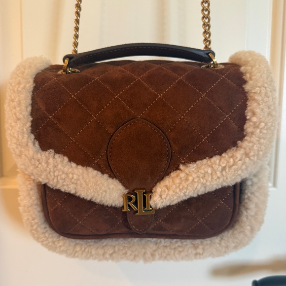 Ralph Lauren Suede Small Bradley Convertible Bag - Picture 7 of 16